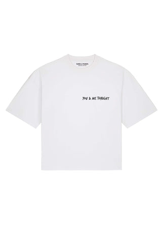 T-shirt Boxy Brodé "You & Me Tonight"