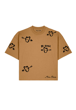 T-shirt Boxy Brodé "Mi Amor"