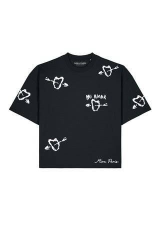 T-shirt Boxy Brodé "Mi Amor"