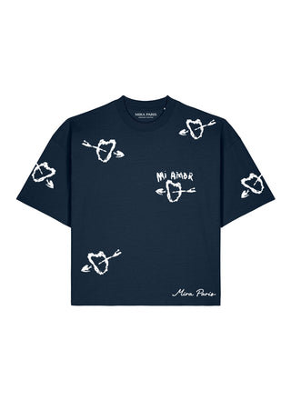 T-shirt Boxy Brodé "Mi Amor"