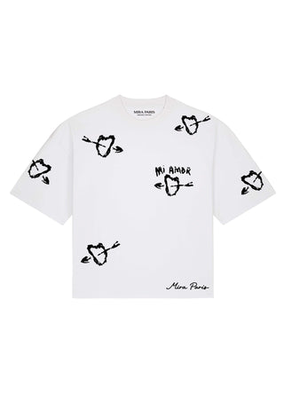 T-shirt Boxy Brodé "Mi Amor"