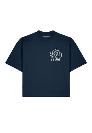 T-shirt Boxy Brodé "Moon"
