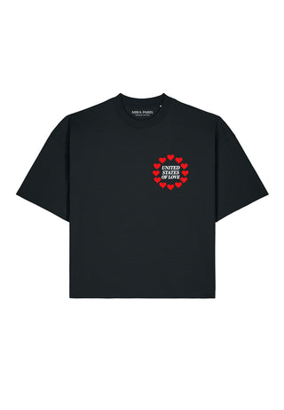T-shirt Boxy Brodé "United States of Love"
