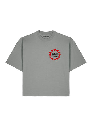 T-shirt Boxy Brodé "United States of Love"