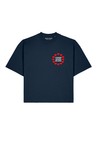 T-shirt Boxy Brodé "United States of Love"