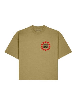 T-shirt Boxy Brodé "United States of Love"