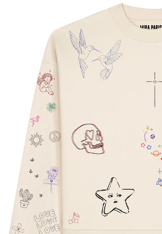 Sweatshirt Boxy "Flash Tattoo 1"