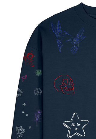 Sweatshirt Boxy "Flash Tattoo 1"