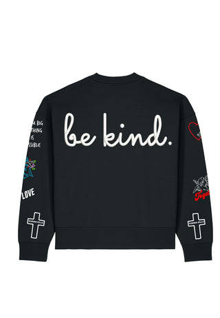 Sweatshirt Boxy "Tattoo Be Kind"