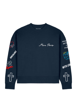 Sweatshirt Boxy "Tattoo Be Kind"