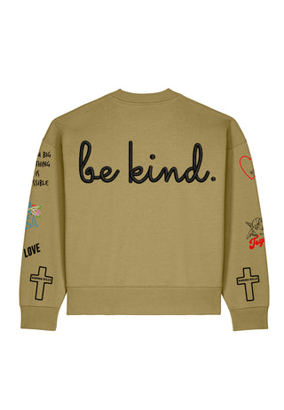 Sweatshirt Boxy "Tattoo Be Kind"