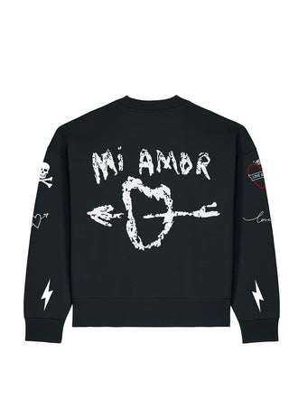 Sweatshirt Boxy "Tattoo Mi Amor"
