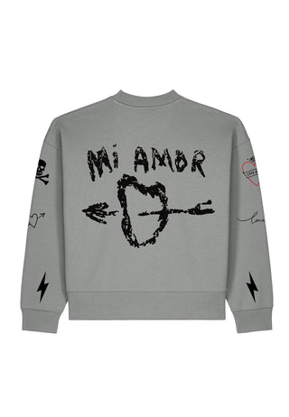 Sweatshirt Boxy "Tattoo Mi Amor"