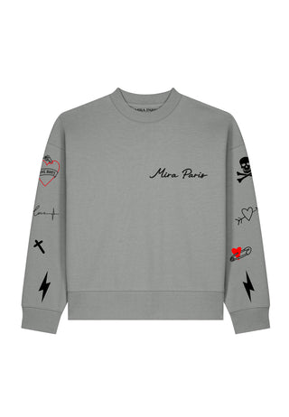 Sweatshirt Boxy "Tattoo Mi Amor"