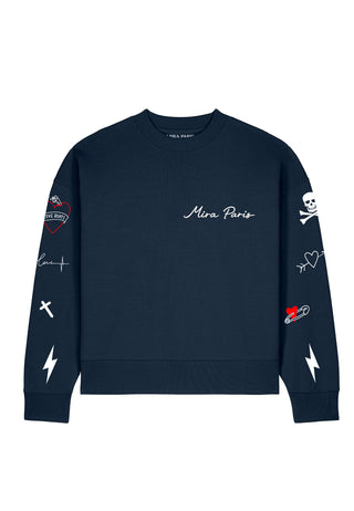Sweatshirt Boxy "Tattoo Mi Amor"