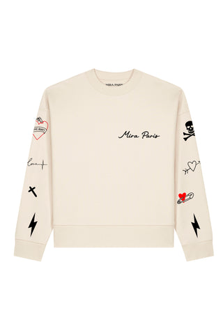 Sweatshirt Boxy "Tattoo Mi Amor"