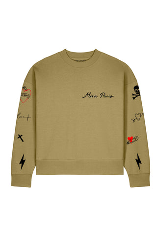 Sweatshirt Boxy "Tattoo Mi Amor"