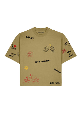 T-shirt Boxy "Graffiti Mira"