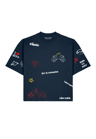 T-shirt Boxy "Graffiti Mira"