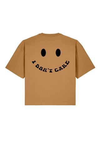T-shirt Boxy "I Don't Care"
