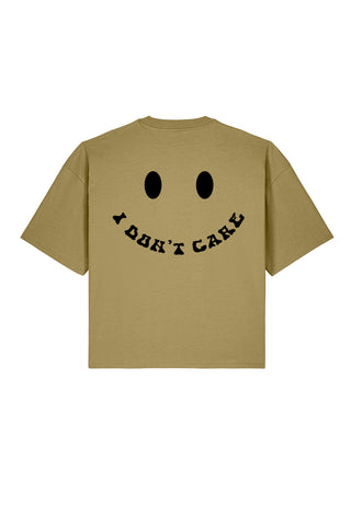 T-shirt Boxy "I Don't Care"