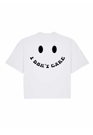 T-shirt Boxy "I Don't Care"