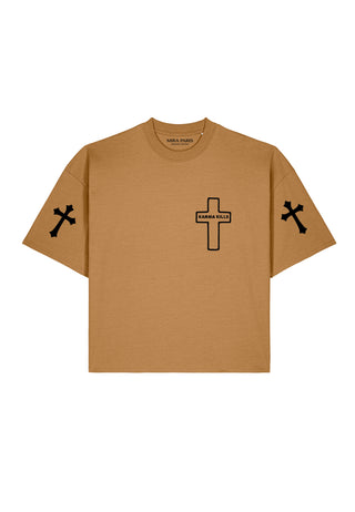 T-shirt Boxy Brodé "Karma Kills"