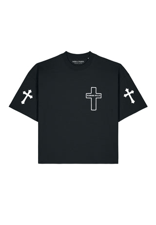 T-shirt Boxy Brodé "Karma Kills"