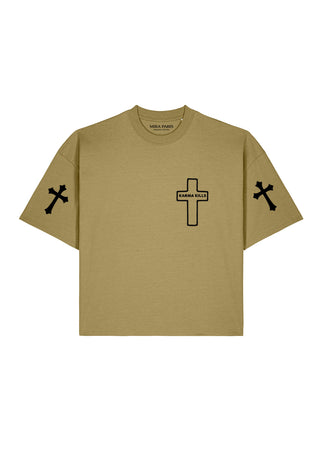 T-shirt Boxy Brodé "Karma Kills"