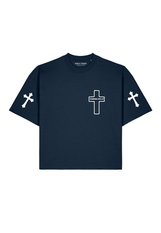 T-shirt Boxy Brodé "Karma Kills"