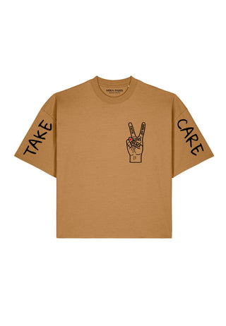 T-shirt Boxy "Take Care"