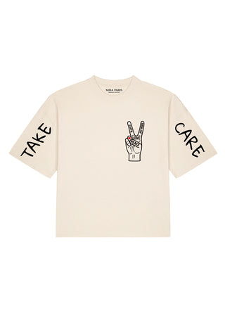 T-shirt Boxy "Take Care"