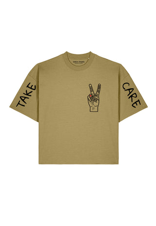 T-shirt Boxy "Take Care"