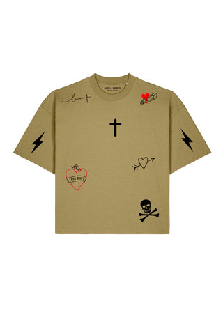 T-shirt Boxy "Tattoo Mi Amor"