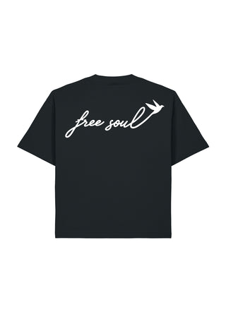T-shirt Boxy Brodé "Free Soul"