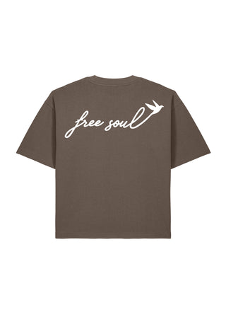 T-shirt Boxy Brodé "Free Soul"