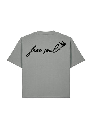 T-shirt Boxy Brodé "Free Soul"