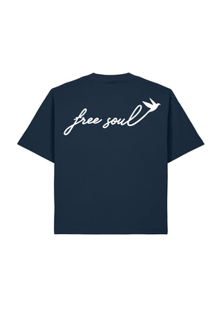 T-shirt Boxy Brodé "Free Soul"