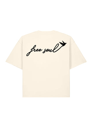 T-shirt Boxy Brodé "Free Soul"