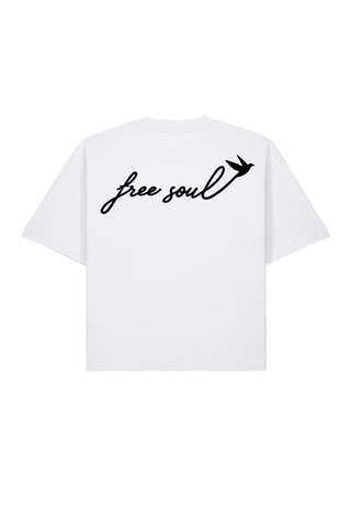 T-shirt Boxy Brodé "Free Soul"