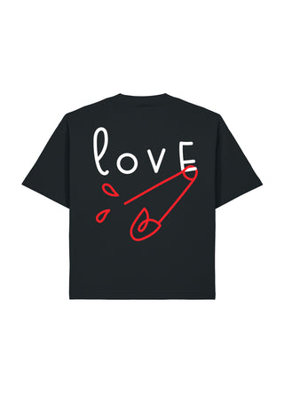T-shirt Boxy Brodé "Love"