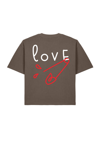 T-shirt Boxy Brodé "Love"