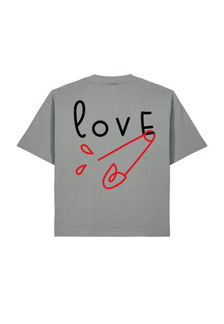 T-shirt Boxy Brodé "Love"