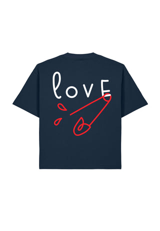 T-shirt Boxy Brodé "Love"