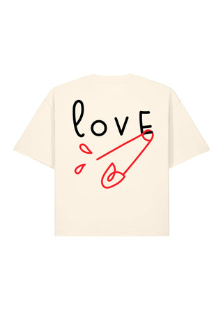 T-shirt Boxy Brodé "Love"