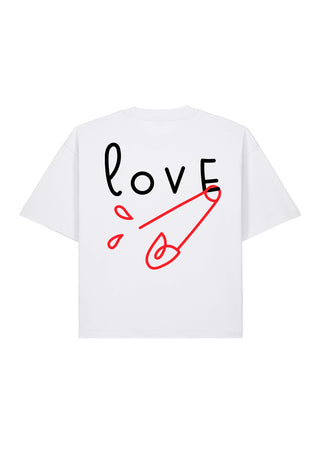 T-shirt Boxy Brodé "Love"