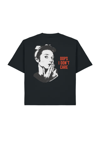 T-shirt Boxy "Oops I Don't Care"