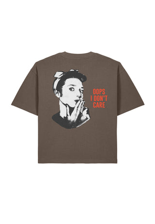 T-shirt Boxy "Oops I Don't Care"