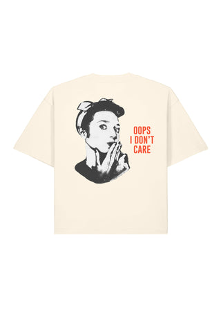 T-shirt Boxy "Oops I Don't Care"