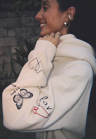 Hoodie Oversize Brodé "Tattoo Sweet"